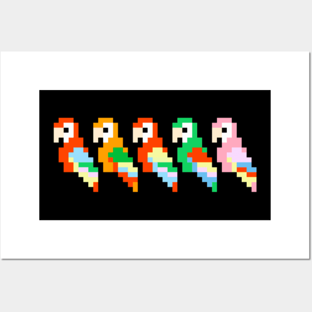 Parrot Pandemonium Wall Art by Contentarama